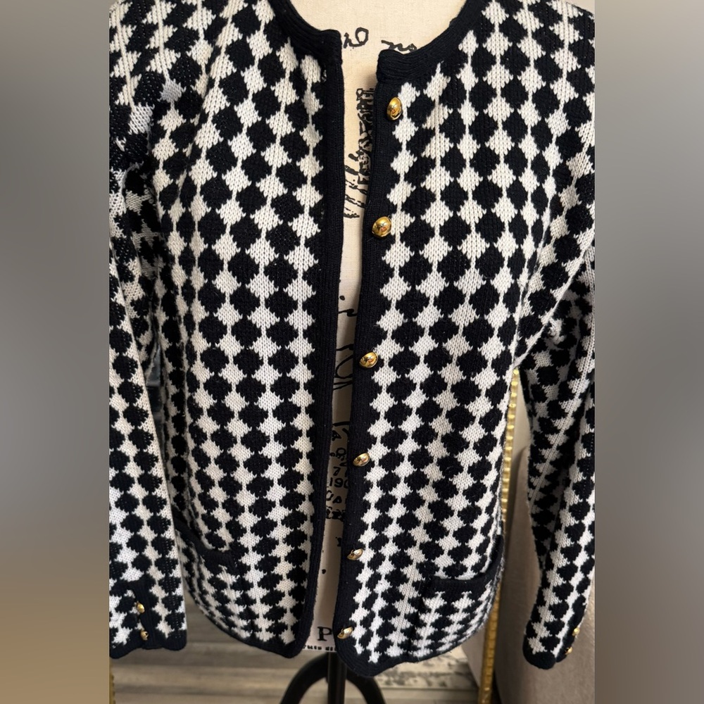 Black and White Patterned Blazer Potomac collection. - Picture 3 of 8